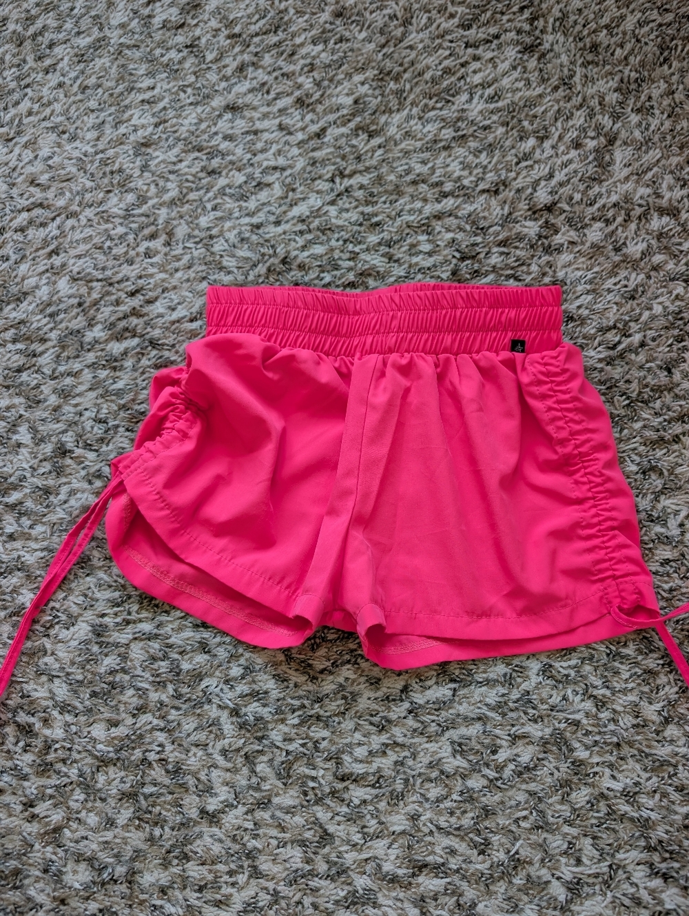 Hot Pink Daroch Drawstring Side-Ruched Dance Shorts Size 12